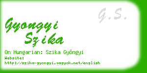 gyongyi szika business card